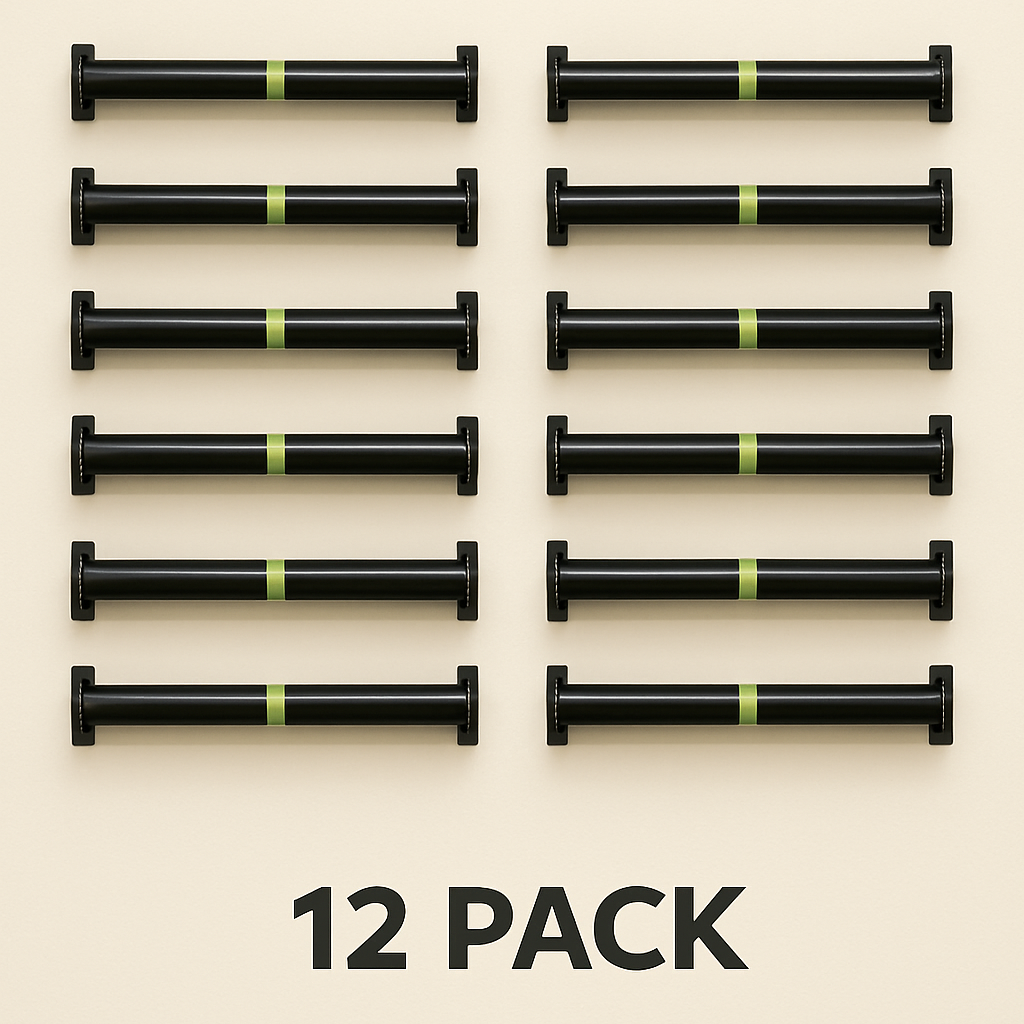 12-pack of STOW Rollrack on a beige background